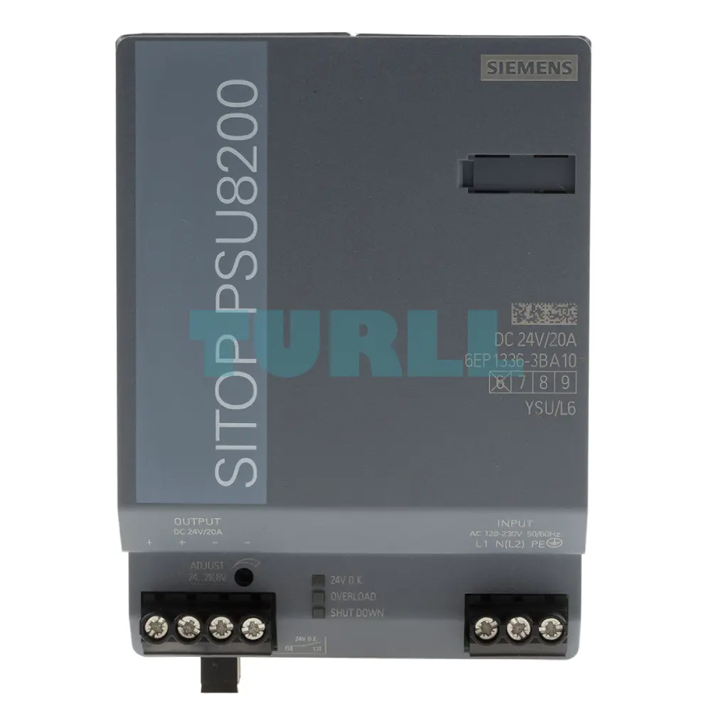 Siemens 6EP1336-3BA10 SITOP PSU8200 Stabilized Power Supply 24V DC, 20A Original Brand New 1 Siemens 6EP1336-3BA10 SITOP PSU8200 Stabilized Power Supply 24V DC, 20A