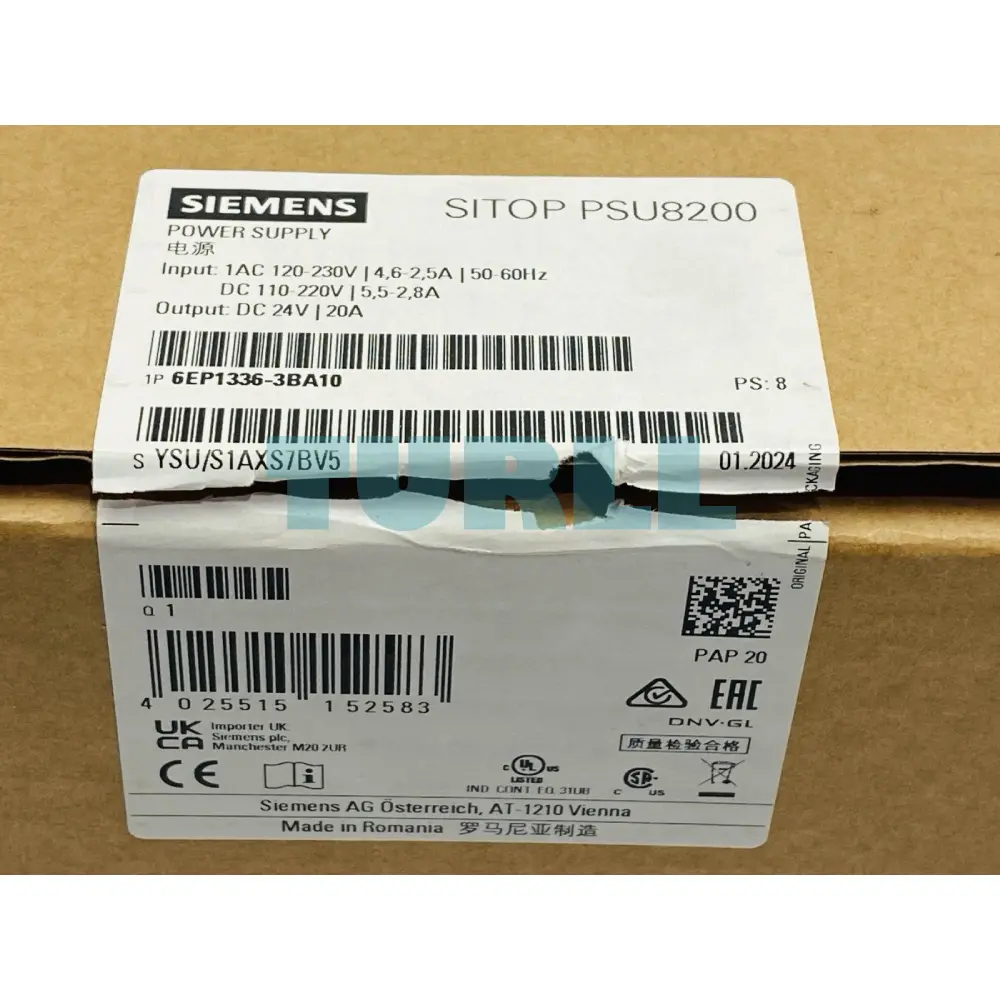 Siemens 6EP1336-3BA10 SITOP PSU8200 Stabilized Power Supply 24V DC, 20A Original Brand New 4 Siemens 6EP1336-3BA10 SITOP PSU8200 Stabilized Power Supply 24V DC, 20A