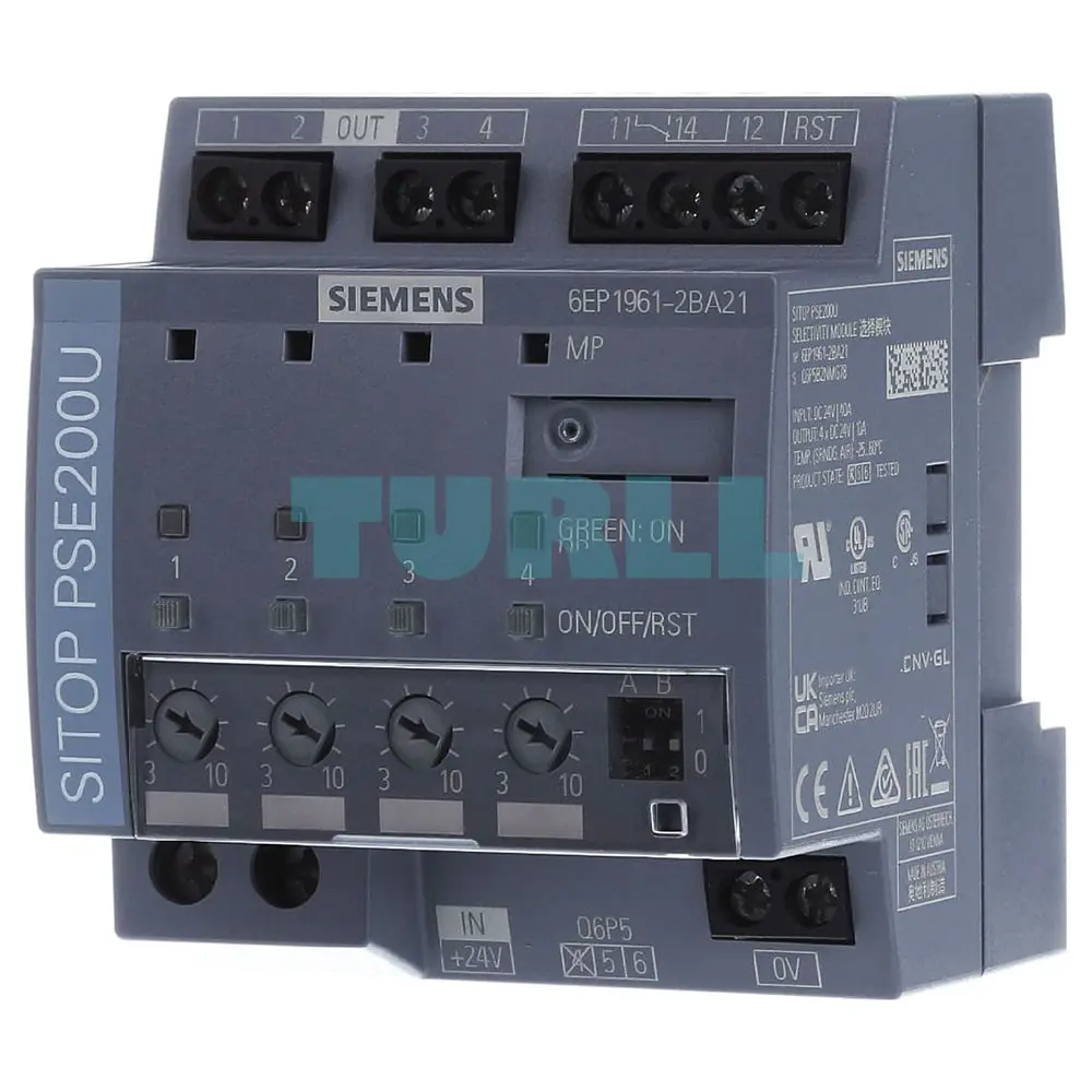 6EP1961-2BA21 SIEMENS SITOP PSE200U 10 A selectivity module 4-channel Original Brand New