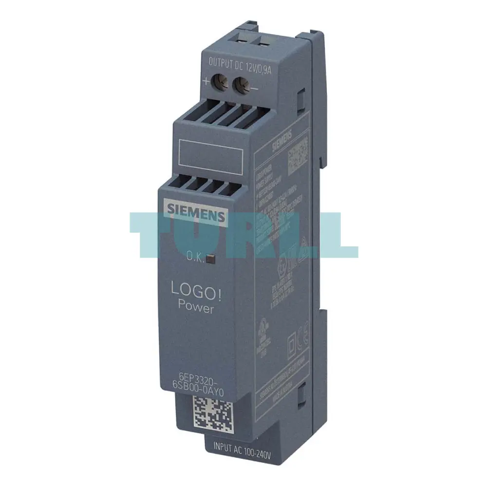 Siemens 6EP3320-6SB00-0AY0 LOGO!POWER 12V / 0.9A Stabilized Power Supply Original Brand New 2 Siemens 6EP3320-6SB00-0AY0 LOGO!POWER 12V / 0.9A Stabilized Power Supply