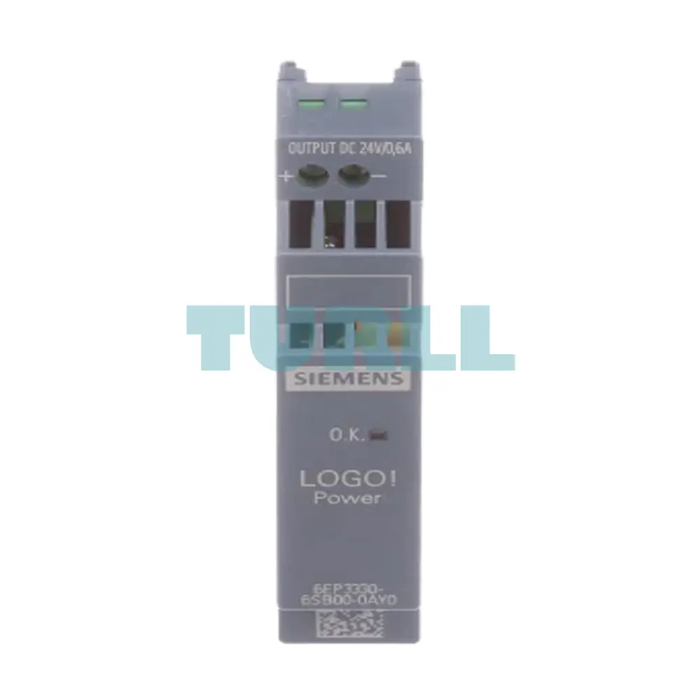 Siemens 6EP3330-6SB00-0AY0 LOGO!POWER, 24V, 0.6A, Stabilized Power Supply Original Brand New 1 Siemens 6EP3330-6SB00-0AY0 LOGO!POWER, 24V, 0.6A, Stabilized Power Supply