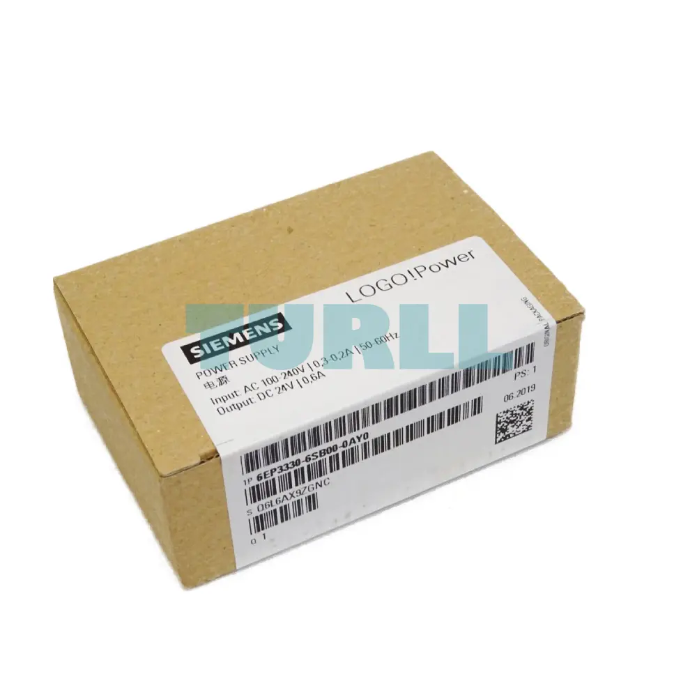 Siemens 6EP3330-6SB00-0AY0 LOGO!POWER, 24V, 0.6A, Stabilized Power Supply Original Brand New 4 Siemens 6EP3330-6SB00-0AY0 LOGO!POWER, 24V, 0.6A, Stabilized Power Supply