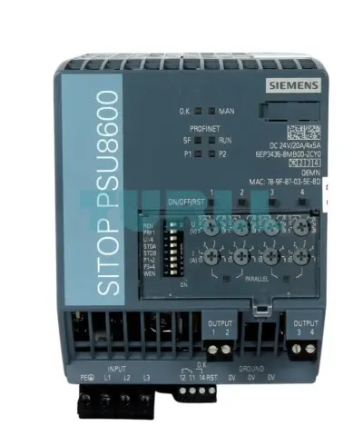 6EP3436-8MB00-2CY0 SIEMENS SITOP PSU8600 3AC 20 A/4x5 A PN stabilized power supply Original Brand New