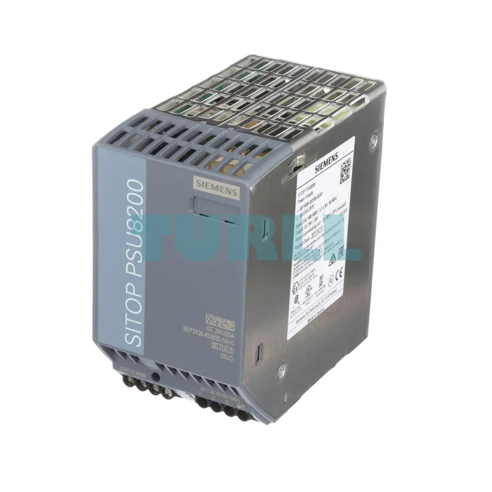 Siemens 6EP3436-8SB00-0AY0 SITOP PSU8200 Stabilized Power Supply, 3-Phase, 24V DC, 20A Original Brand New 2 Siemens 6EP3436-8SB00-0AY0 SITOP PSU8200 Stabilized Power Supply, 3-Phase, 24V DC, 20A