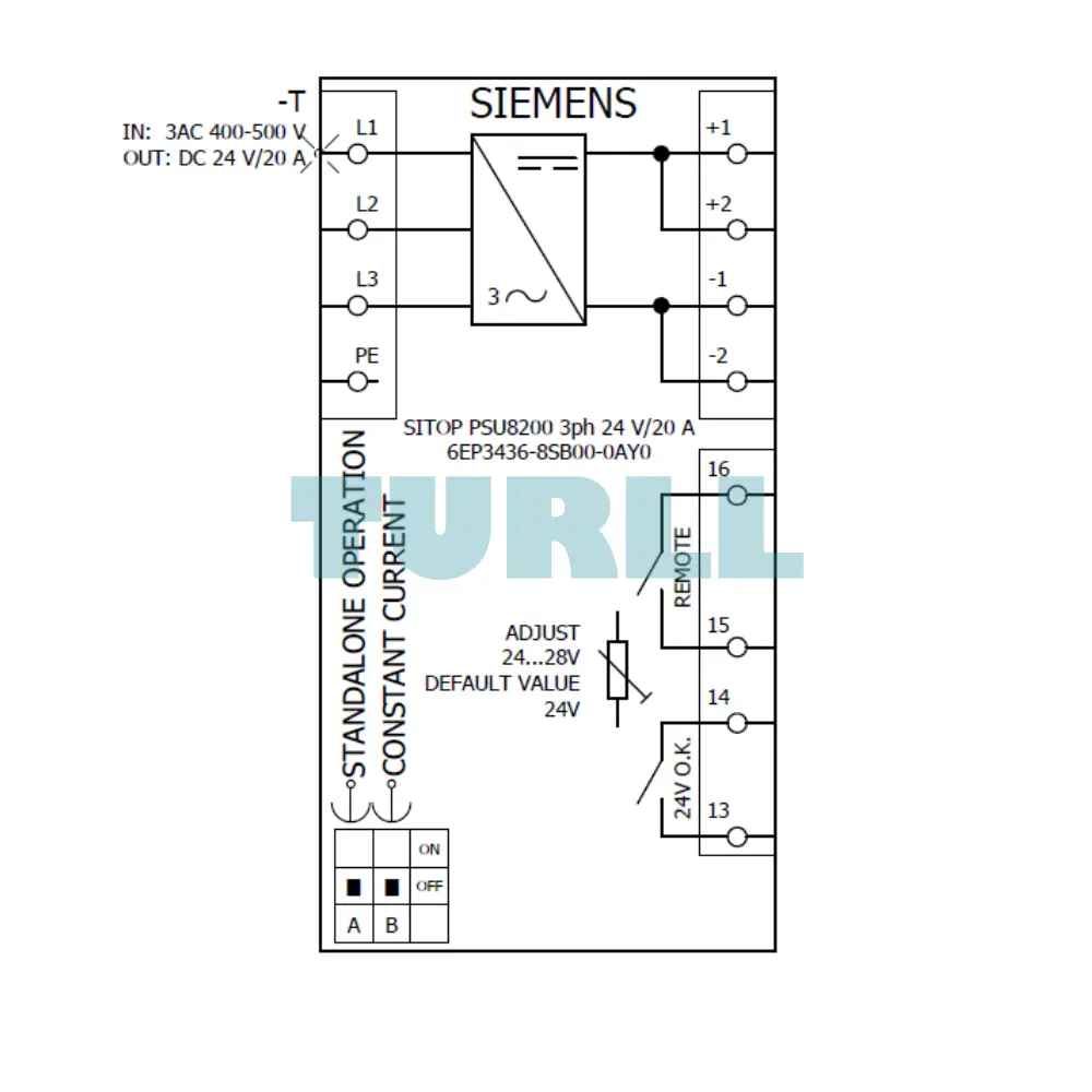 Siemens 6EP3436-8SB00-0AY0 SITOP PSU8200 Stabilized Power Supply, 3-Phase, 24V DC, 20A Original Brand New 5 Siemens 6EP3436-8SB00-0AY0 SITOP PSU8200 Stabilized Power Supply, 3-Phase, 24V DC, 20A