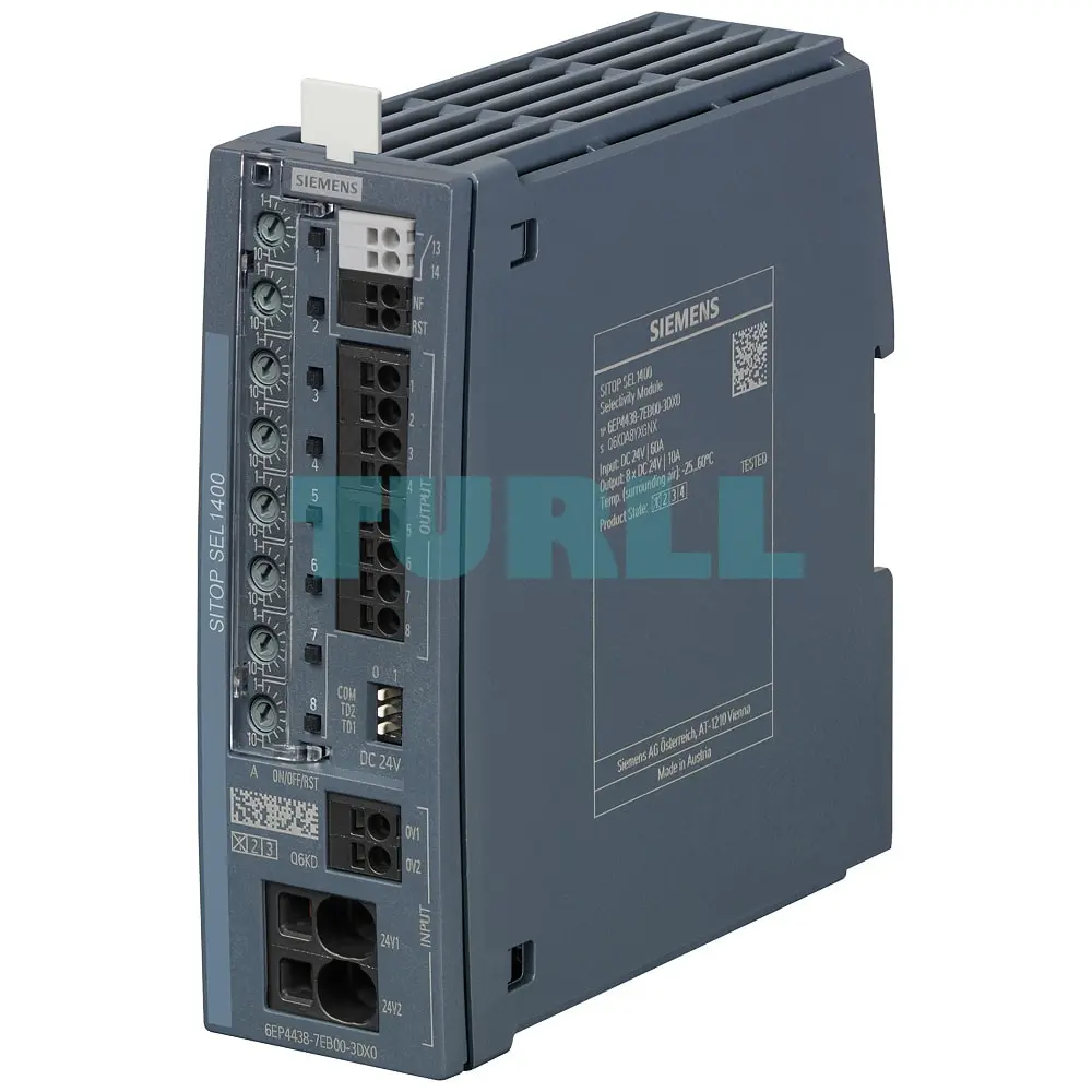 6EP4438-7EB00-3DX0 SIEMENS SITOP SEL1400 10 A selectivity module 8-channel with limiting characteristic Original Brand New 1 6EP4438-7EB00-3DX0 SIEMENS SITOP SEL1400 10 A selectivity module 8-channel with limiting characteristic Original Brand New