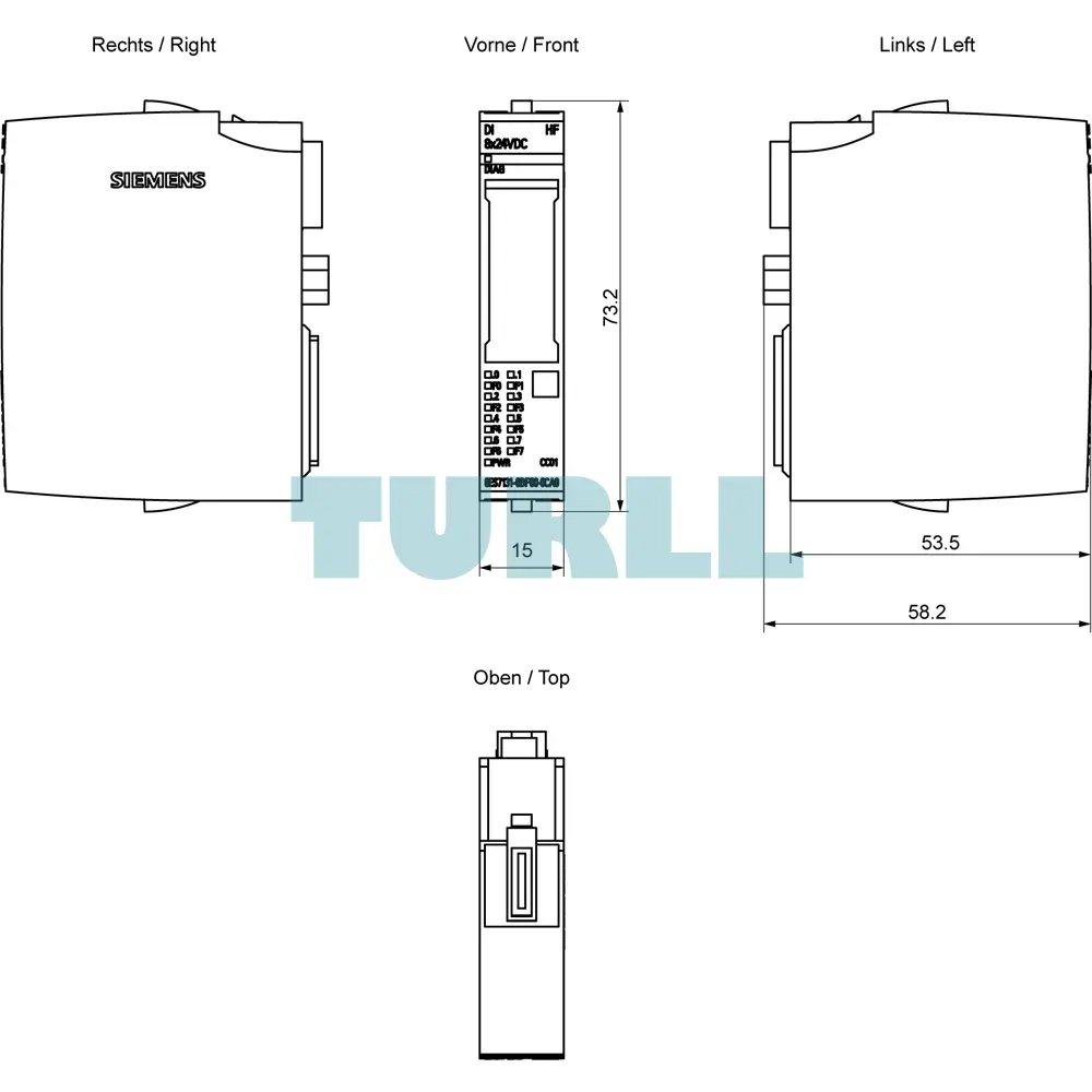 Siemens 6ES7131-6BF00-0CA0 SIMATIC ET 200SP Digital Input Module, DI 8x24V DC Original Brand New 6 Siemens 6ES7131-6BF00-0CA0 SIMATIC ET 200SP Digital Input Module, DI 8x24V DC
