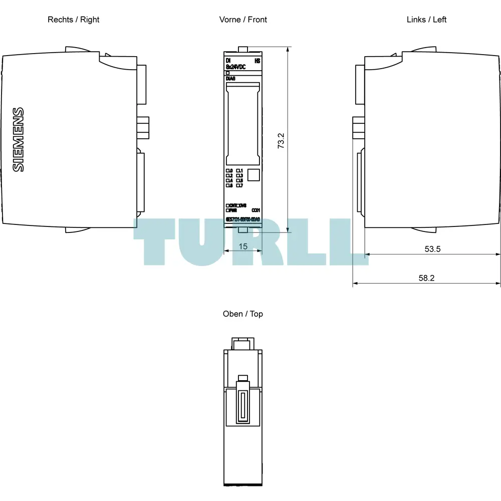 Siemens 6ES7131-6BF00-0DA0 SIMATIC ET 200SP, Digital Input Module, DI 8x 24V DC Original Brand New 6 Siemens 6ES7131-6BF00-0DA0 SIMATIC ET 200SP, Digital Input Module, DI 8x 24V DC