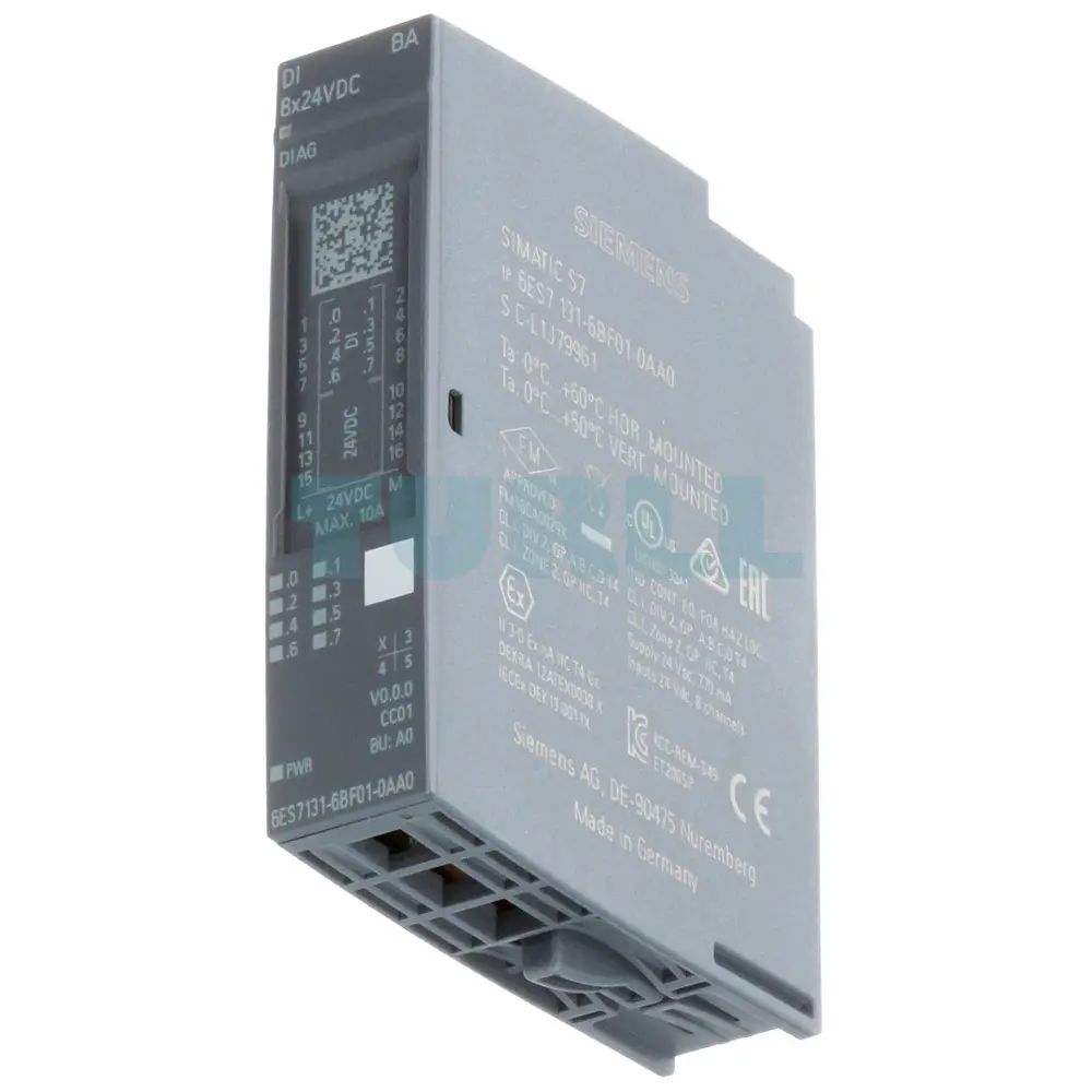 6ES7131-6BF01-0AA0 Siemens SIMATIC ET 200SP Original Brand New 3 Siemens 6ES7131-6BF01-0AA0 SIMATIC ET 200SP, Digital Input Module, DI 8x 24V DC