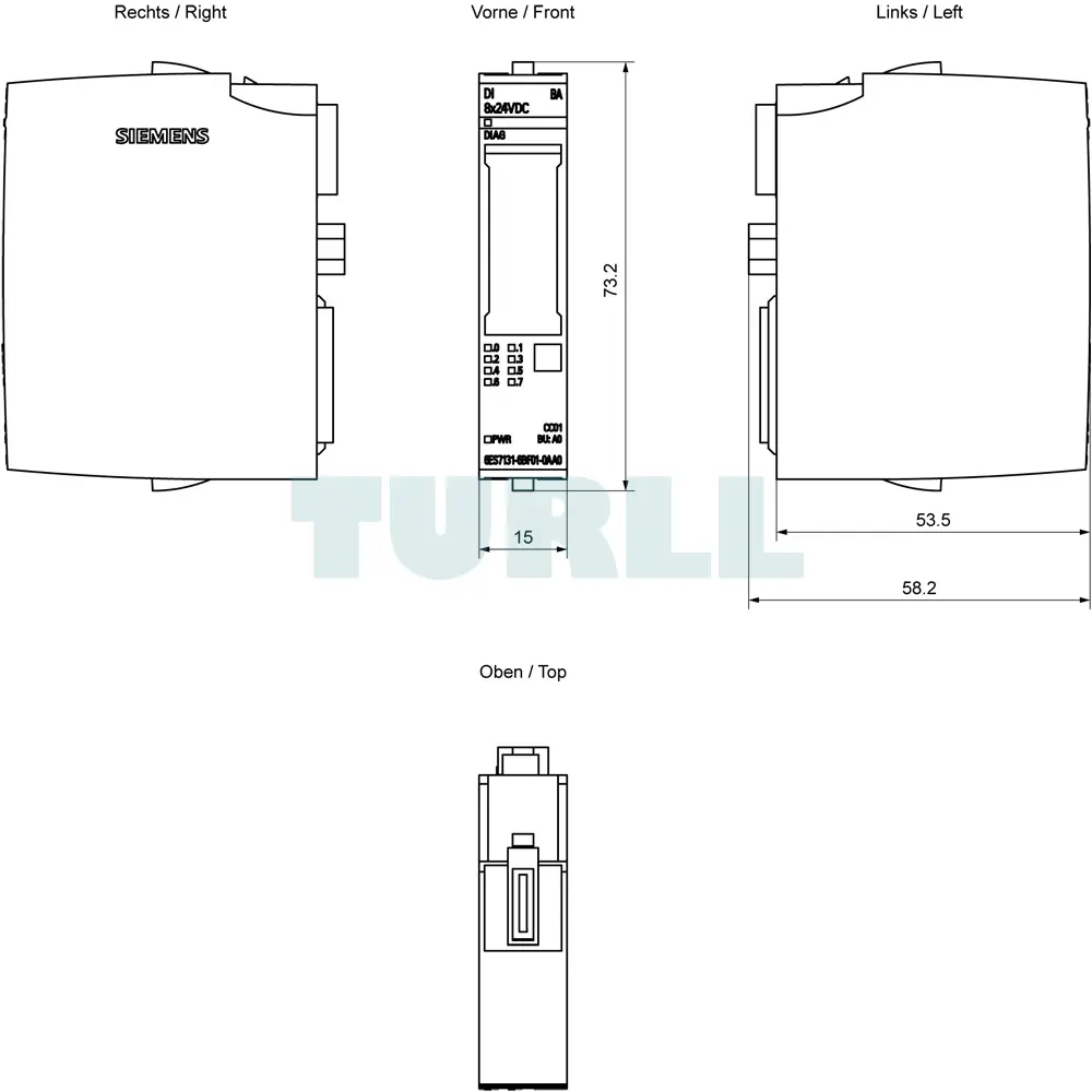 6ES7131-6BF01-0AA0 Siemens SIMATIC ET 200SP Original Brand New 4 Siemens 6ES7131-6BF01-0AA0 SIMATIC ET 200SP, Digital Input Module, DI 8x 24V DC