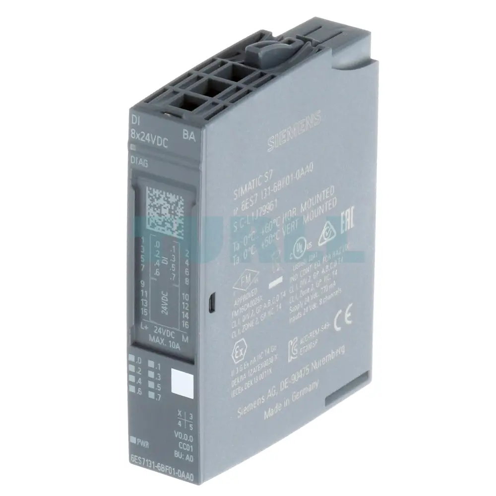 6ES7131-6BF01-0AA0 Siemens SIMATIC ET 200SP Original Brand New 1 Siemens 6ES7131-6BF01-0AA0 SIMATIC ET 200SP, Digital Input Module, DI 8x 24V DC