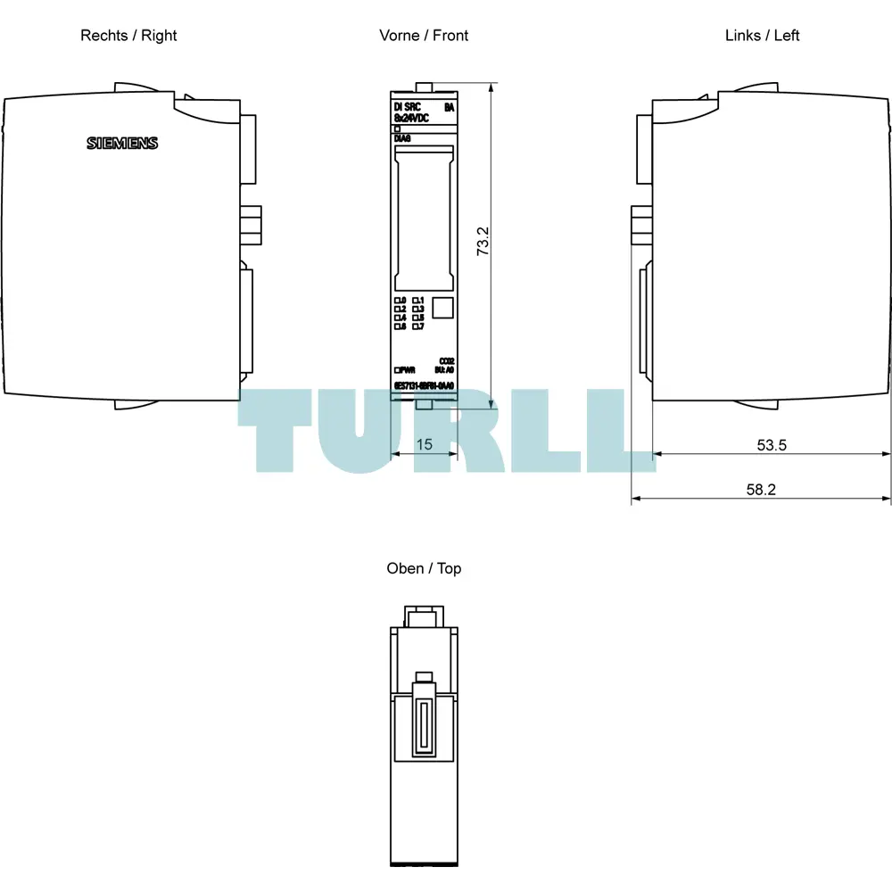 Siemens 6ES7131-6BF61-0AA0 SIMATIC ET 200SP, Digital Input Module, DI 8x 24V DC SRC BA Original Brand New 8 Siemens 6ES7131-6BF61-0AA0 SIMATIC ET 200SP, Digital Input Module, DI 8x 24V DC SRC BA