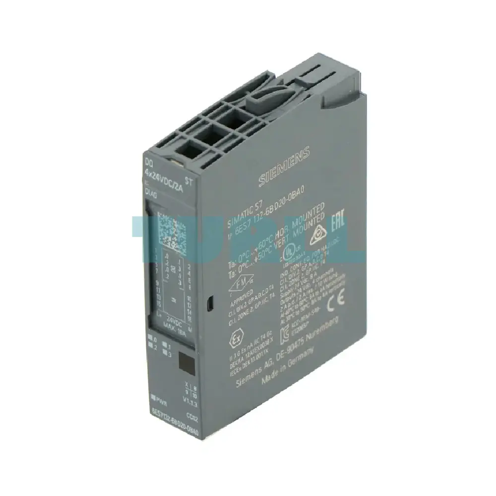 Siemens 6ES7132-6BD20-0BA0 SIMATIC ET 200SP, Digital Output Module, DQ 4x 24VDC/2A Standard