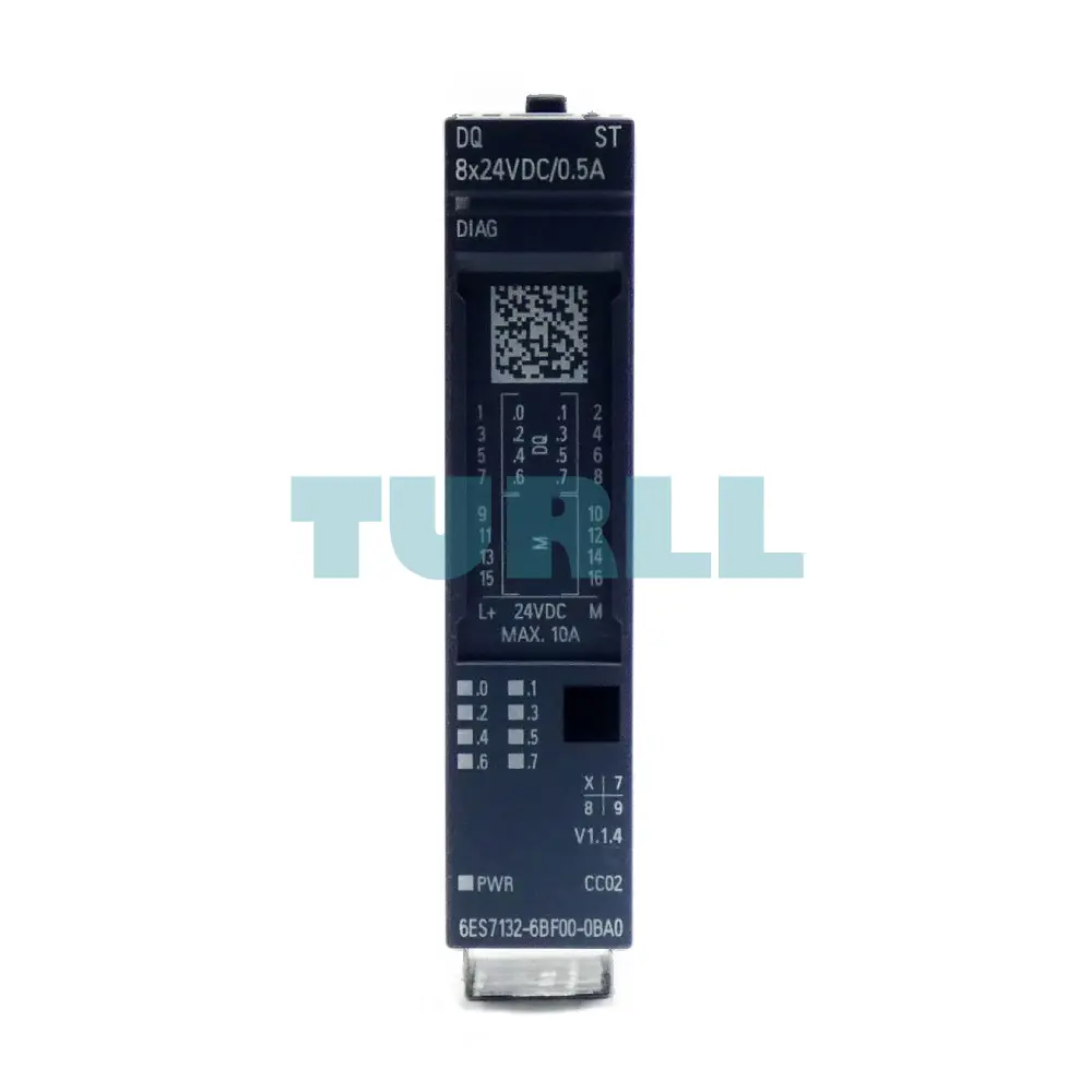 Siemens 6ES7132-6BF00-0BA0 SIMATIC ET 200SP Digital Output Module DQ 8x24VDC/0.5A Standard Original Brand New 1 Siemens 6ES7132-6BF00-0BA0 SIMATIC ET 200SP Digital Output Module DQ 8x24VDC/0.5A Standard
