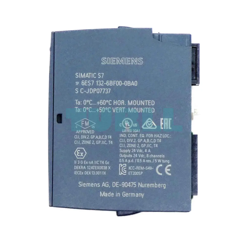 Siemens 6ES7132-6BF00-0BA0 SIMATIC ET 200SP Digital Output Module DQ 8x24VDC/0.5A Standard Original Brand New 4 Siemens 6ES7132-6BF00-0BA0 SIMATIC ET 200SP Digital Output Module DQ 8x24VDC/0.5A Standard
