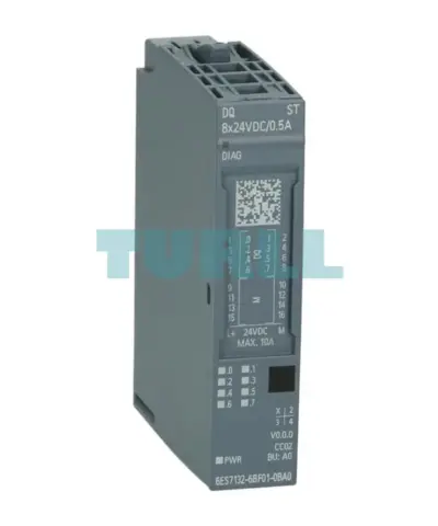 Siemens 6ES7132-6BF01-0BA0 SIMATIC ET 200SP, Digital Output Module, DQ 8x, 24V DC, 0.5A