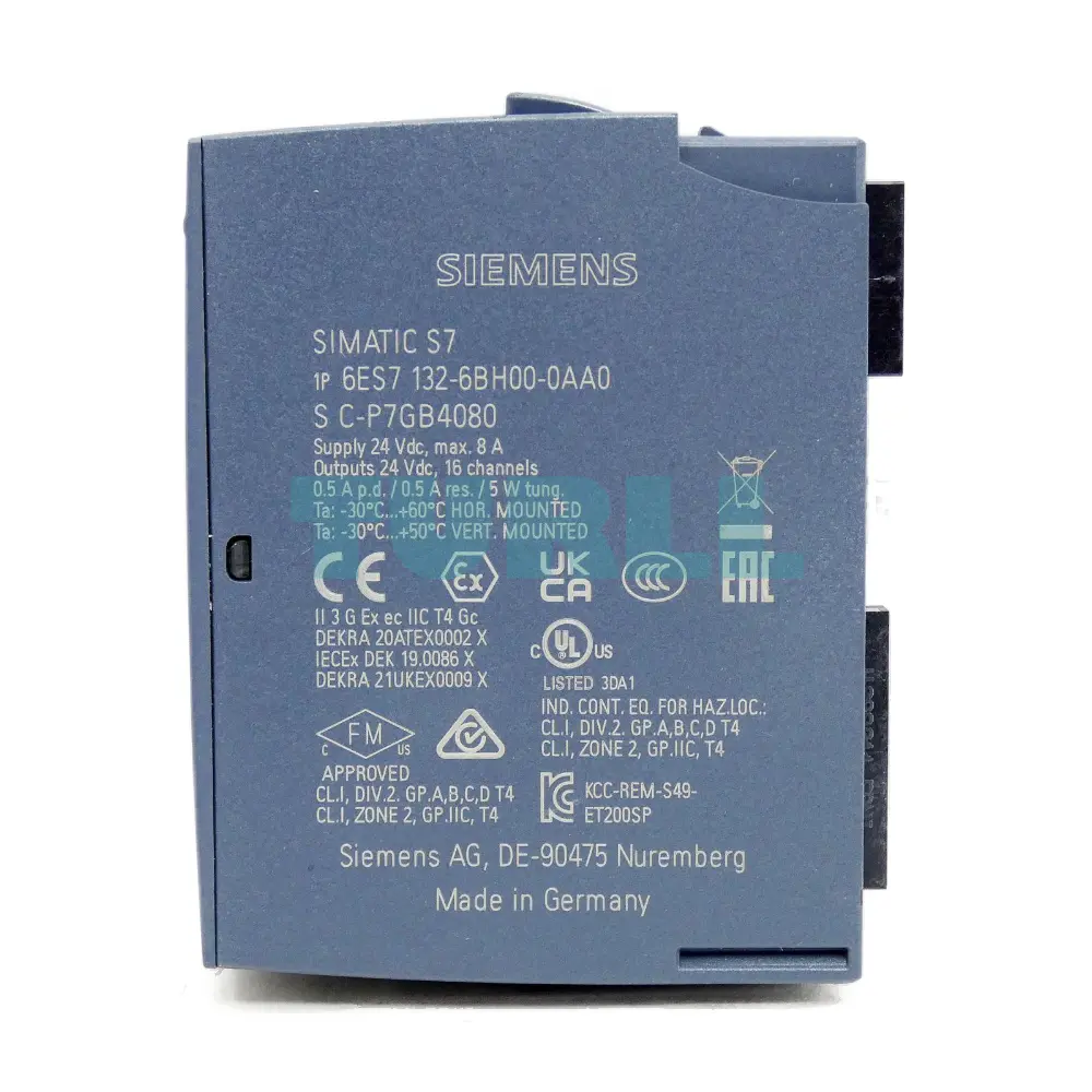 Siemens 6ES7132-6BH00-0AA0 SIMATIC ET 200SP Digital Output Module DQ 16x24VDC/0.5A Original Brand New 3 Siemens 6ES7132-6BH00-0AA0 SIMATIC ET 200SP Digital Output Module DQ 16x24VDC/0.5A