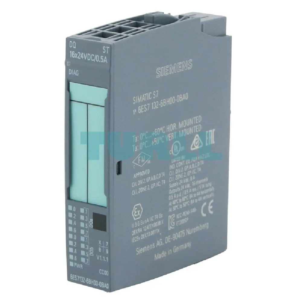 Siemens 6ES7132-6BH00-0BA0 SIMATIC ET 200SP Digital Output Module DQ 16x 24VDC/0.5A Original Brand New 5 Siemens 6ES7132-6BH00-0BA0 SIMATIC ET 200SP Digital Output Module DQ 16x 24VDC/0.5A