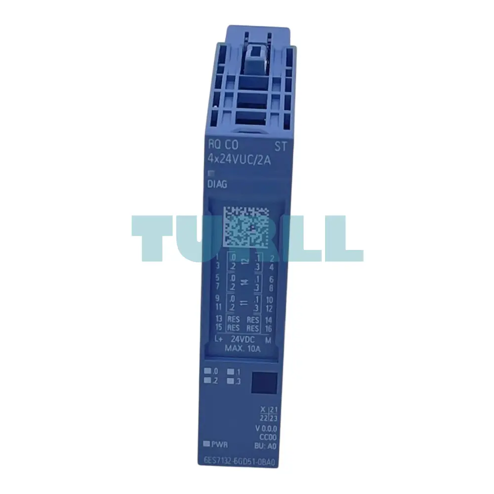 Siemens 6ES7132-6GD51-0BA0 SIMATIC ET 200SP Signal Relay Module, RQ CO 4x 24V DC/2A ST Original Brand New 1 Siemens 6ES7132-6GD51-0BA0 SIMATIC ET 200SP Signal Relay Module, RQ CO 4x 24V DC/2A ST