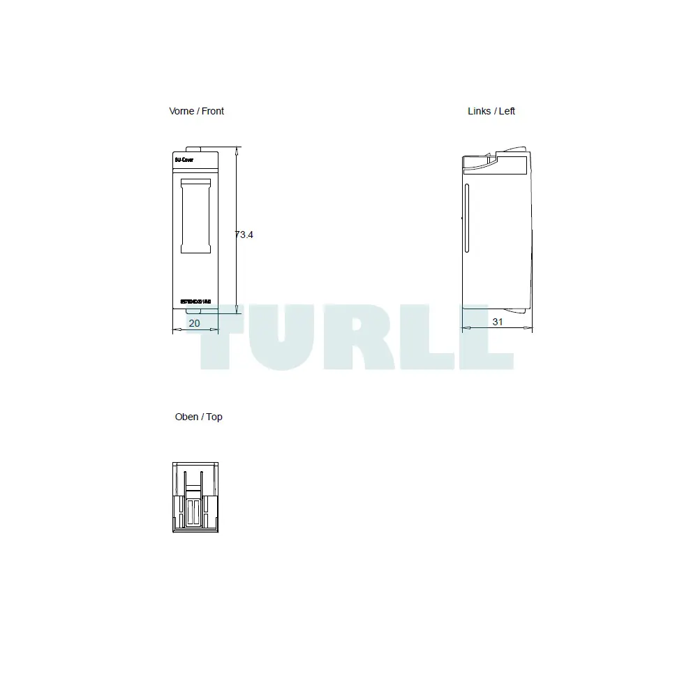 6ES7133-6CV20-1AM0 SIEMENS BU cover 20mm