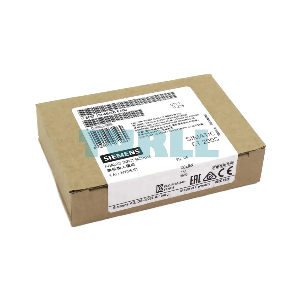 Siemens 6ES7134-4GD00-0AB0 SIMATIC DP ET 200S Analog Input Module, 4AI Standard, 4-20mA Original Brand New 4 Siemens 6ES7134-4GD00-0AB0 SIMATIC DP ET 200S Analog Input Module, 4AI Standard, 4-20mA