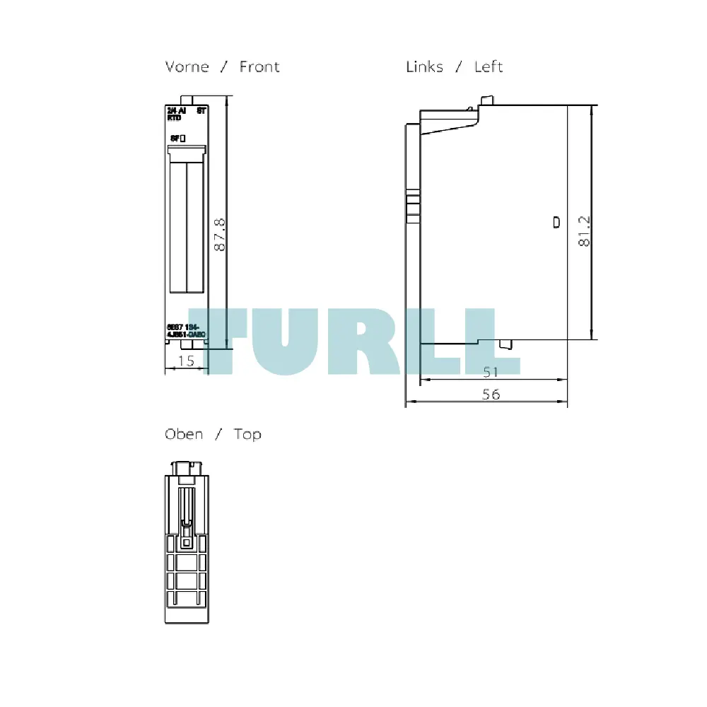 Siemens 6ES7134-4JB51-0AB0 SIMATIC DP ET 200S Electronics Module, 2/4 AI RTD Standard