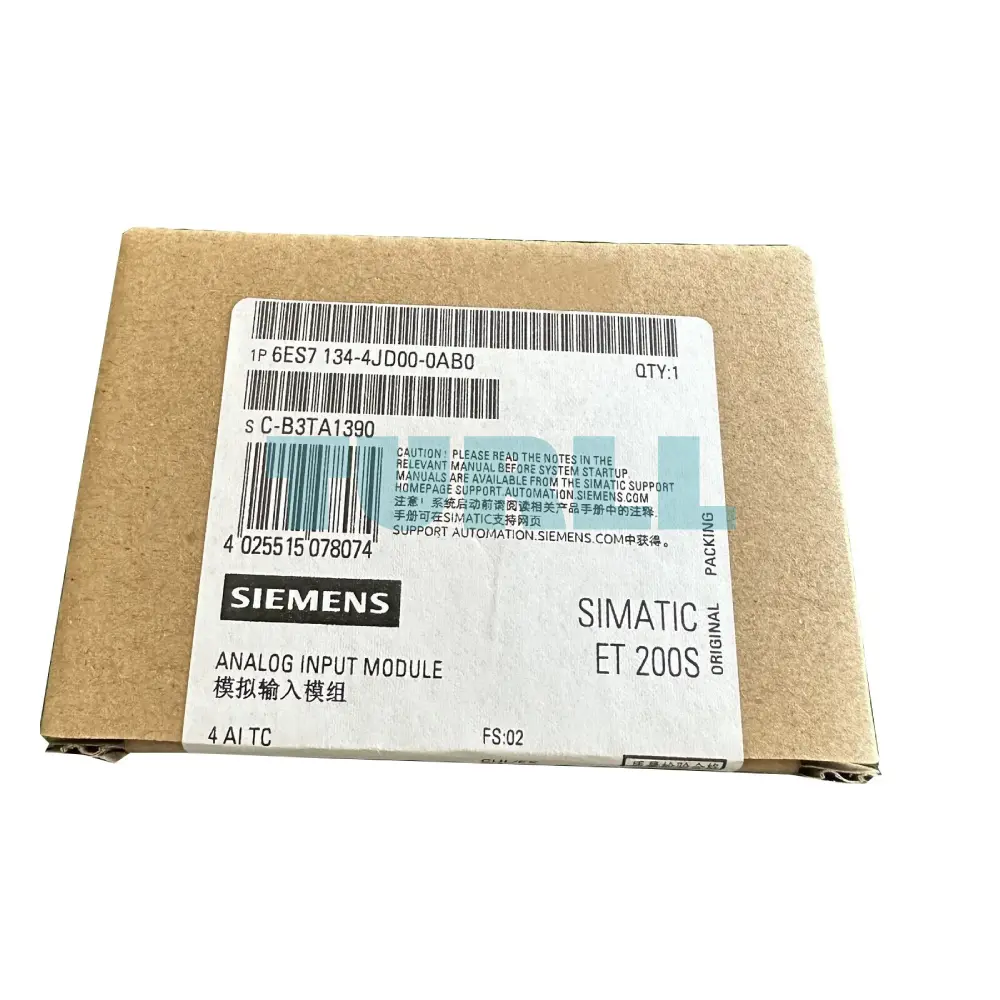 Siemens 6ES7134-4JD00-0AB0 SIMATIC ET 200S, AI TC Module, 4 Inputs Original Brand New 4 Siemens 6ES7134-4JD00-0AB0 SIMATIC ET 200S, AI TC Module, 4 Inputs