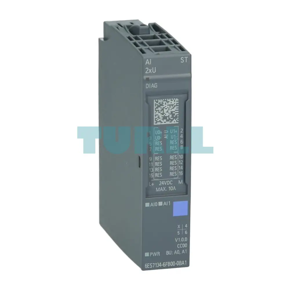 Siemens 6ES7134-6FB00-0BA1 SIMATIC ET 200SP Analog Input Module AI 2xU, 16-Bit