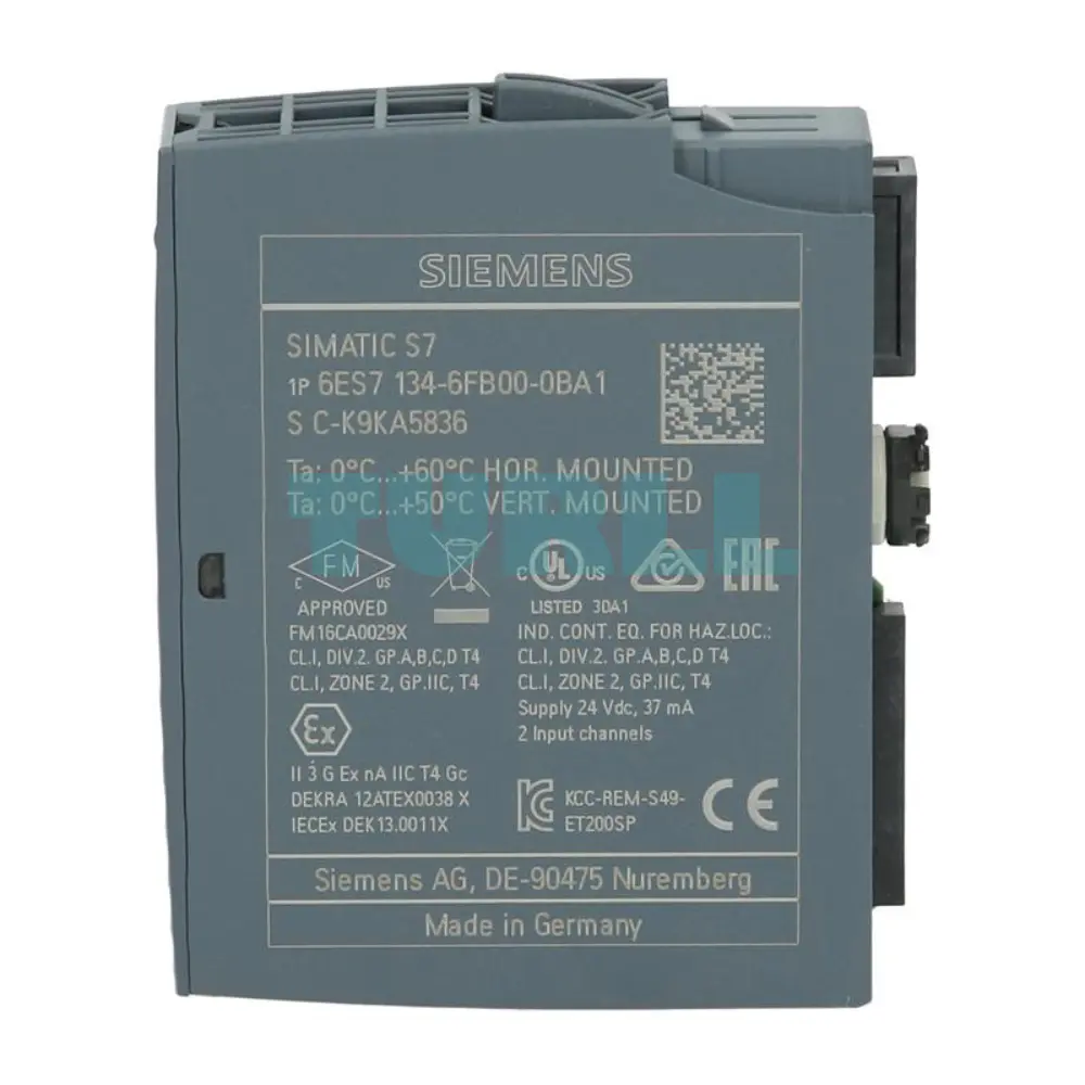Siemens 6ES7134-6FB00-0BA1 SIMATIC ET 200SP Analog Input Module AI 2xU, 16-Bit