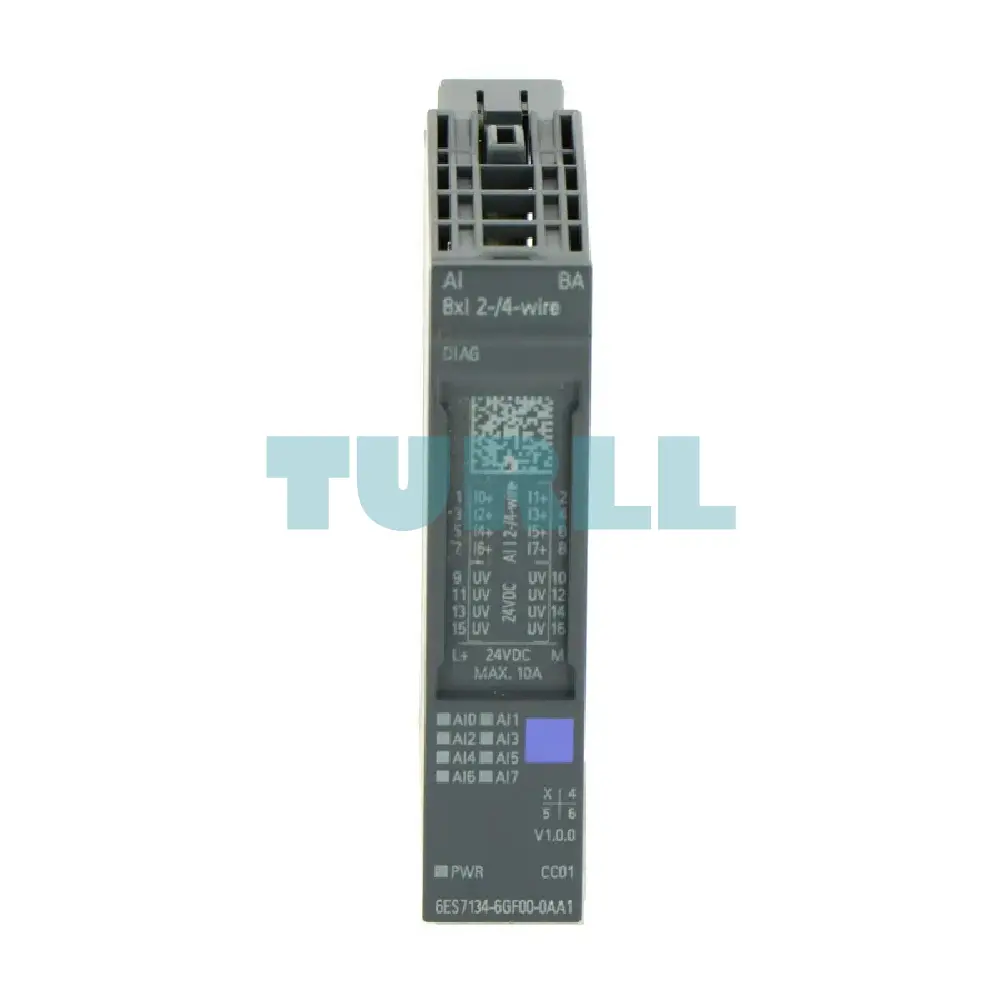Siemens 6ES7134-6GF00-0AA1 SIMATIC ET 200SP, Analog Input Module, AI 8xI 2-/4-Wire Basic