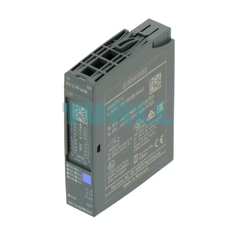 Siemens 6ES7134-6GF00-0AA1 SIMATIC ET 200SP, Analog Input Module, AI 8xI 2-/4-Wire Basic