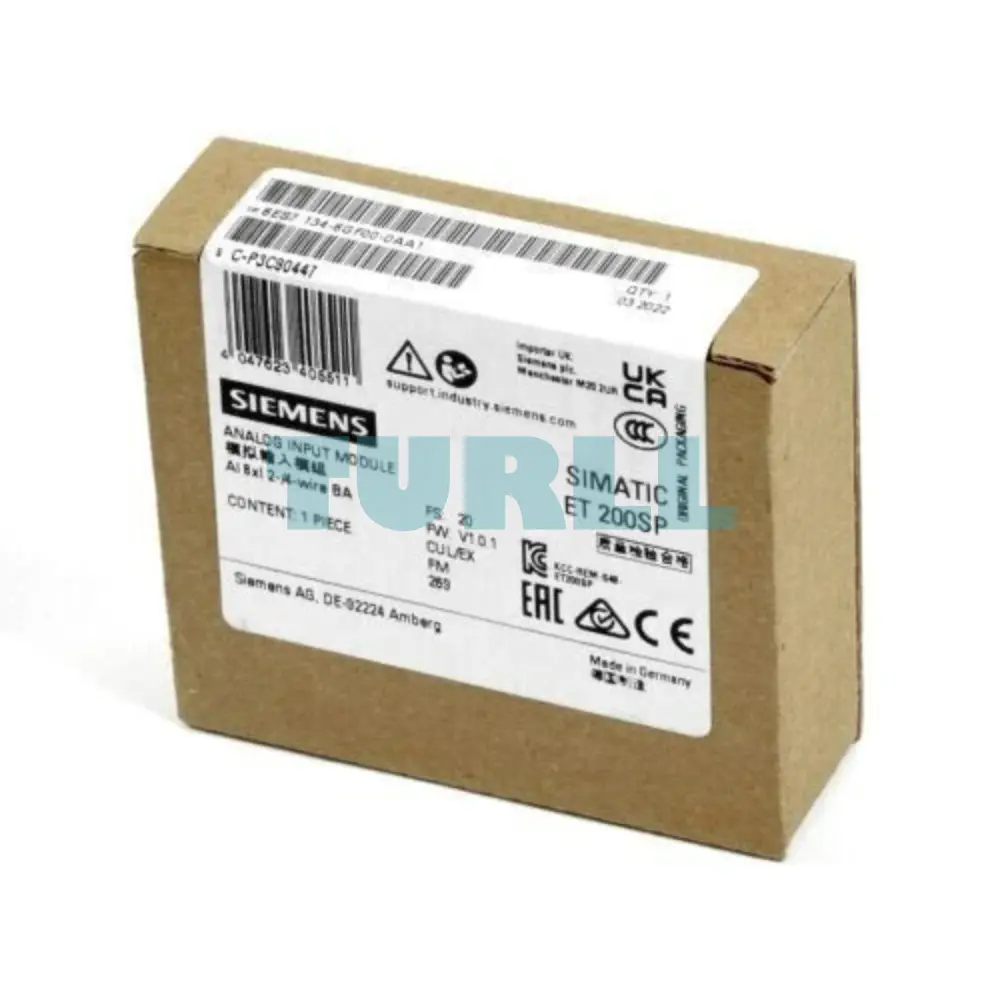 Siemens 6ES7134-6GF00-0AA1 SIMATIC ET 200SP, Analog Input Module, AI 8xI 2-/4-Wire Basic