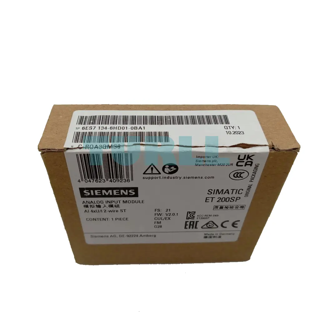 Siemens 6ES7134-6HD01-0BA1 SIMATIC ET 200SP, Analog Input Module, AI 4xU/I 2-Wire