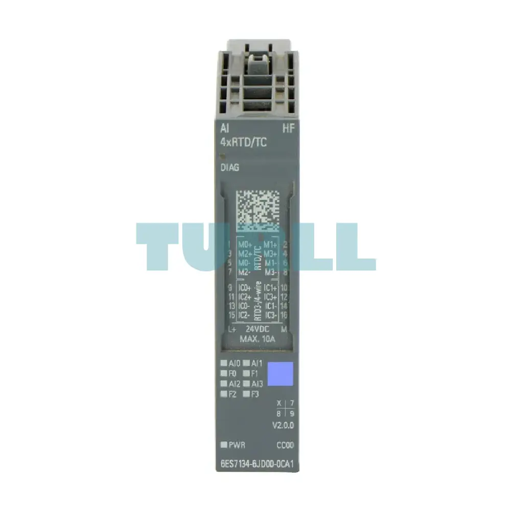 Siemens 6ES7134-6JD00-0CA1 SIMATIC ET 200SP Analog Input Module AI 4xRTD/TC Original Brand New 1 Siemens 6ES7134-6JD00-0CA1 SIMATIC ET 200SP Analog Input Module AI 4xRTD/TC