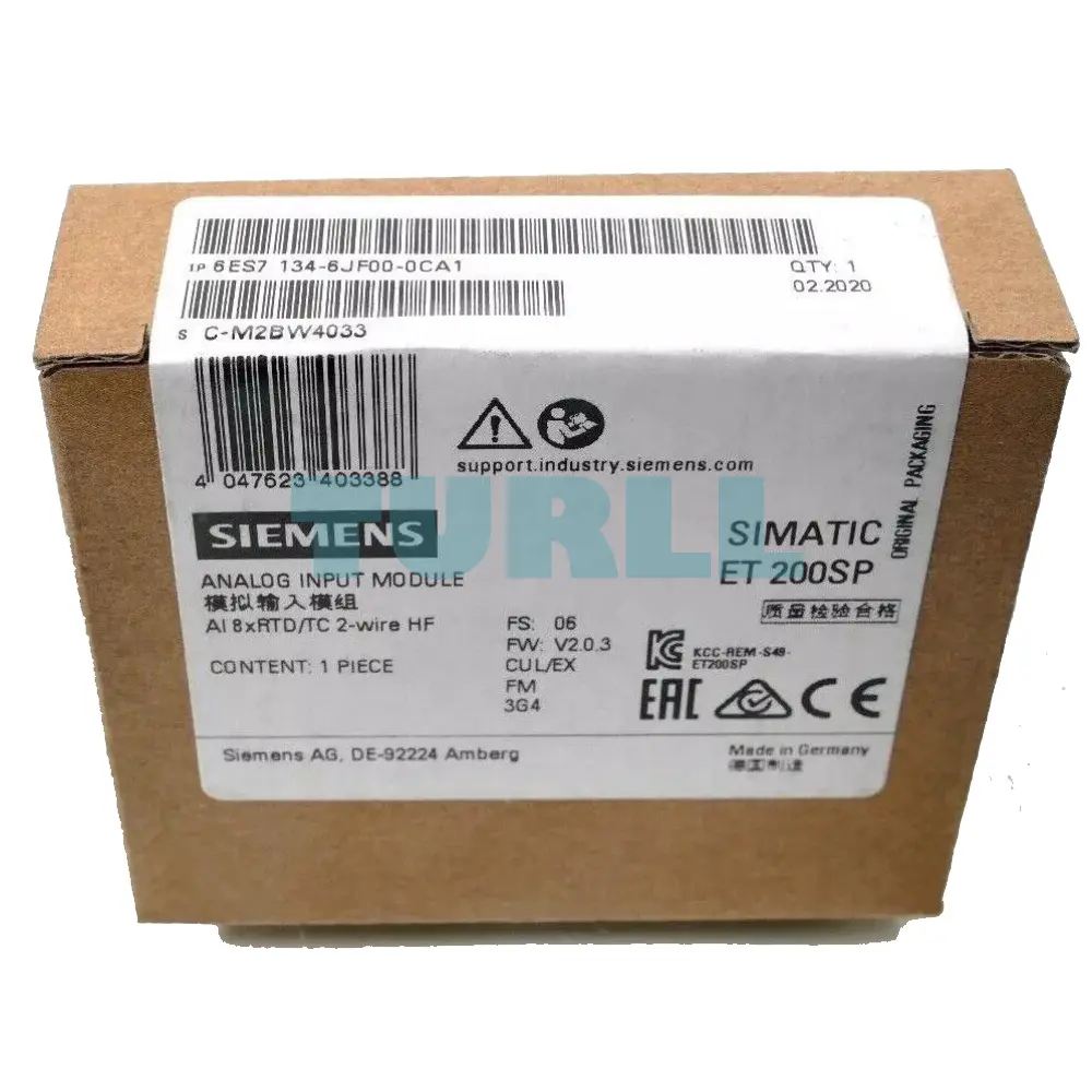 Siemens 6ES7134-6JF00-0CA1 SIMATIC ET 200SP, Analog Input Module, AI 8xRTD/TC