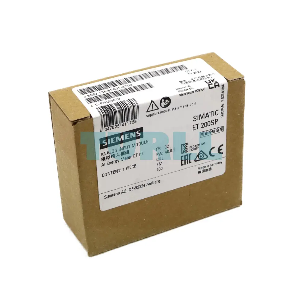 Siemens 6ES7134-6PA01-0CU0 SIMATIC ET 200SP AI Energy Meter CT HF Original Brand New 2 Siemens 6ES7134-6PA01-0CU0 SIMATIC ET 200SP AI Energy Meter CT HF