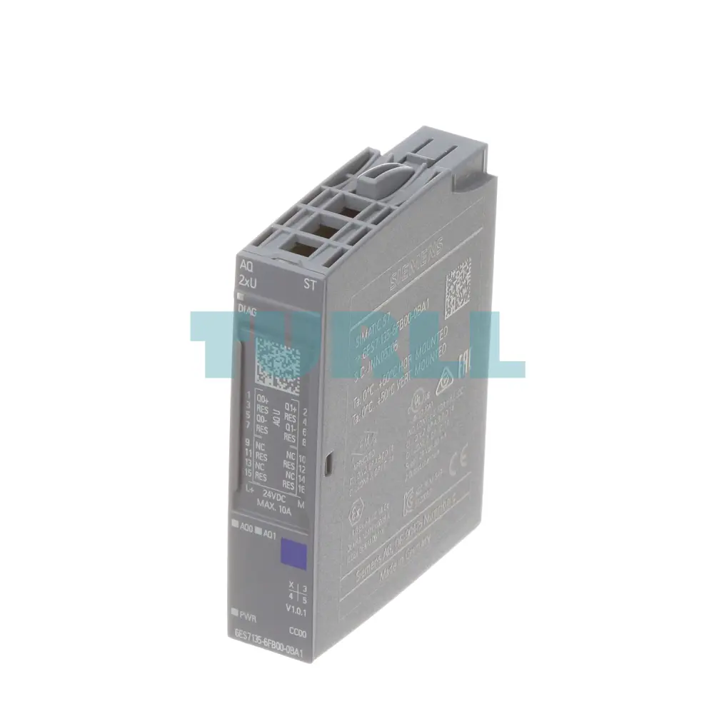 Siemens 6ES7135-6FB00-0BA1 SIMATIC ET 200SP Analog Output Module AQ 2xU Standard Original Brand New 3 Siemens 6ES7135-6FB00-0BA1 SIMATIC ET 200SP Analog Output Module AQ 2xU Standard