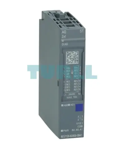 Siemens 6ES7135-6GB00-0BA1 SIMATIC ET 200SP, Analog Output Module, AQ 2xI Standard, 16 Bit