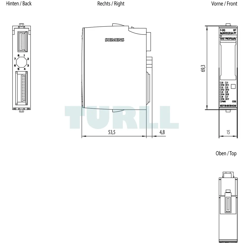 6ES7136-6DC00-0CA0 Siemens SIMATIC DP Electronic Module Original Brand New 5 6ES7136-6DC00-0CA0