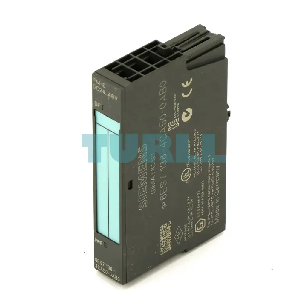 Siemens 6ES7138-4CA50-0AB0 SIMATIC DP PM-E Power Module for ET 200S, 24V-48V DC Original Best Quality 1 Siemens 6ES7138-4CA50-0AB0 SIMATIC DP PM-E Power Module for ET 200S, 24V-48V DC