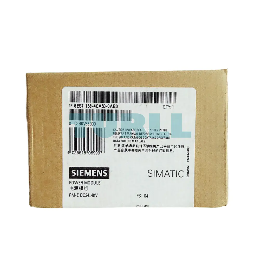 Siemens 6ES7138-4CA50-0AB0 SIMATIC DP PM-E Power Module for ET 200S, 24V-48V DC Original Best Quality 5 Siemens 6ES7138-4CA50-0AB0 SIMATIC DP PM-E Power Module for ET 200S, 24V-48V DC