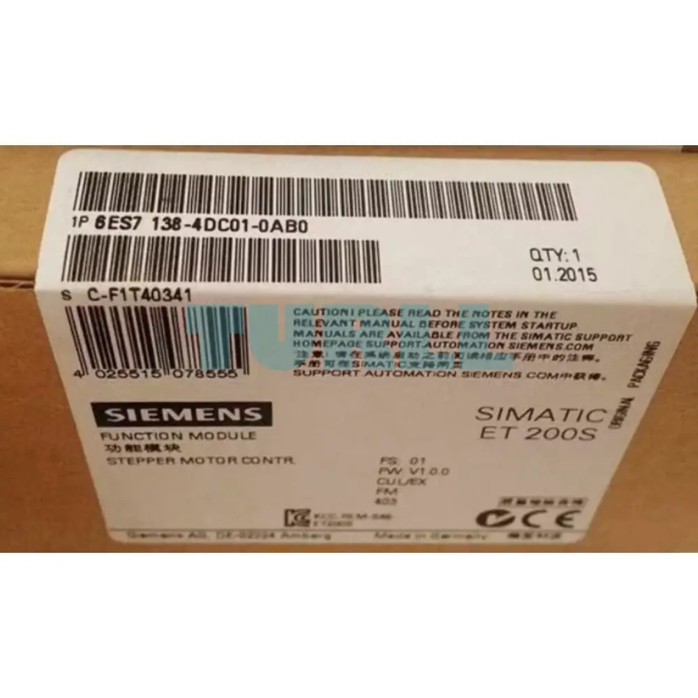 Siemens 6ES7138-4DC01-0AB0 SIMATIC DP ET 200S, 1-Step Stepper Motor Module Original Brand New 4 Siemens 6ES7138-4DC01-0AB0 SIMATIC DP ET 200S, 1-Step Stepper Motor Module