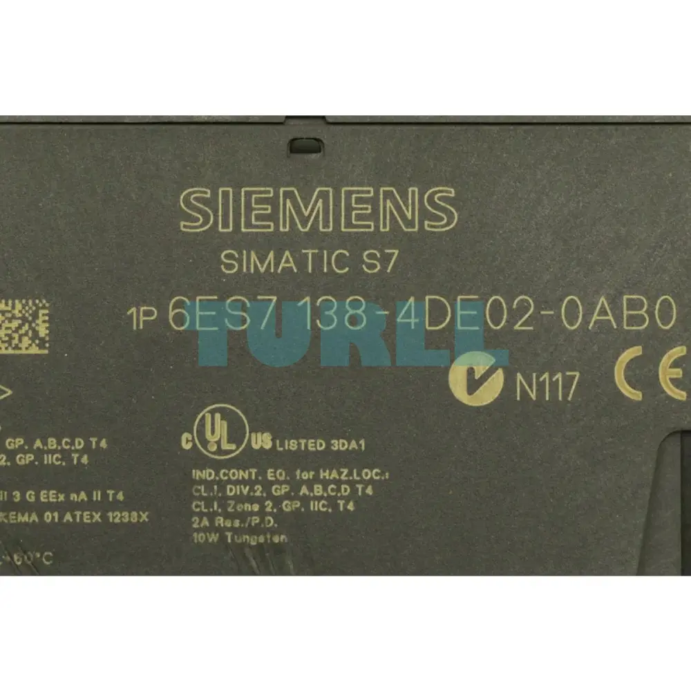 6ES7138-4DE02-0AB0 Siemens SIMATIC DP Electronics Module Original Brand New 2 6ES7138-4DE02-0AB0 Siemens SIMATIC DP Electronics Module