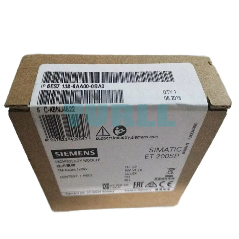 Siemens 6ES7138-6AA00-0BA0 SIMATIC ET 200SP TM Count 1x24V Counter Module Original Brand New 4 Siemens 6ES7138-6AA00-0BA0 SIMATIC ET 200SP TM Count 1x24V Counter Module