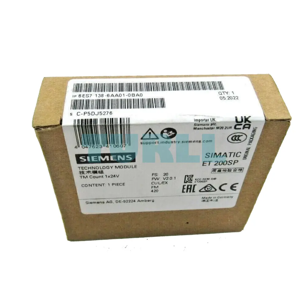 Siemens 6ES7138-6AA01-0BA0 SIMATIC ET 200SP TM Count 1x 24V Counter Module Original Brand New 6 Siemens 6ES7138-6AA01-0BA0 SIMATIC ET 200SP TM Count 1x 24V Counter Module