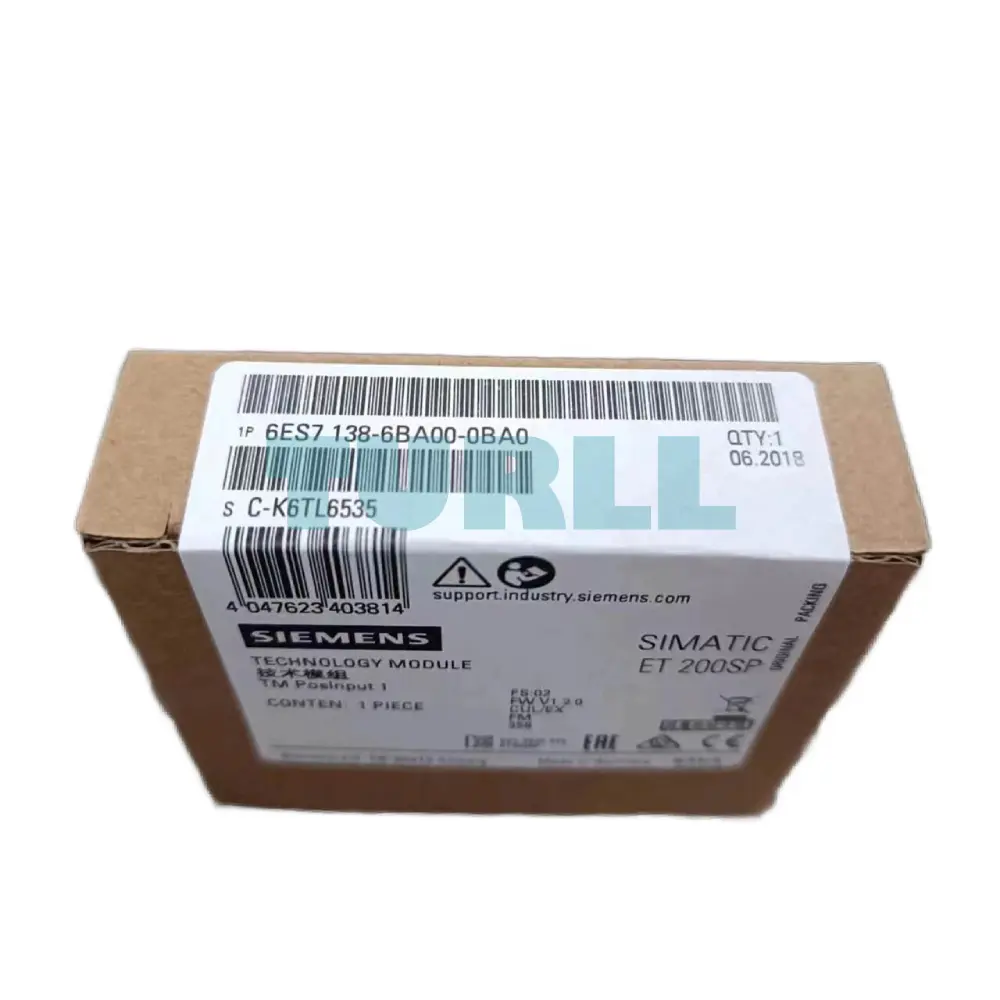 Siemens 6ES7138-6BA00-0BA0 SIMATIC ET 200SP TM Posinput 1 Counter, Position Decoder Original Brand New 2 Siemens 6ES7138-6BA00-0BA0 SIMATIC ET 200SP TM Posinput 1 Counter, Position Decoder