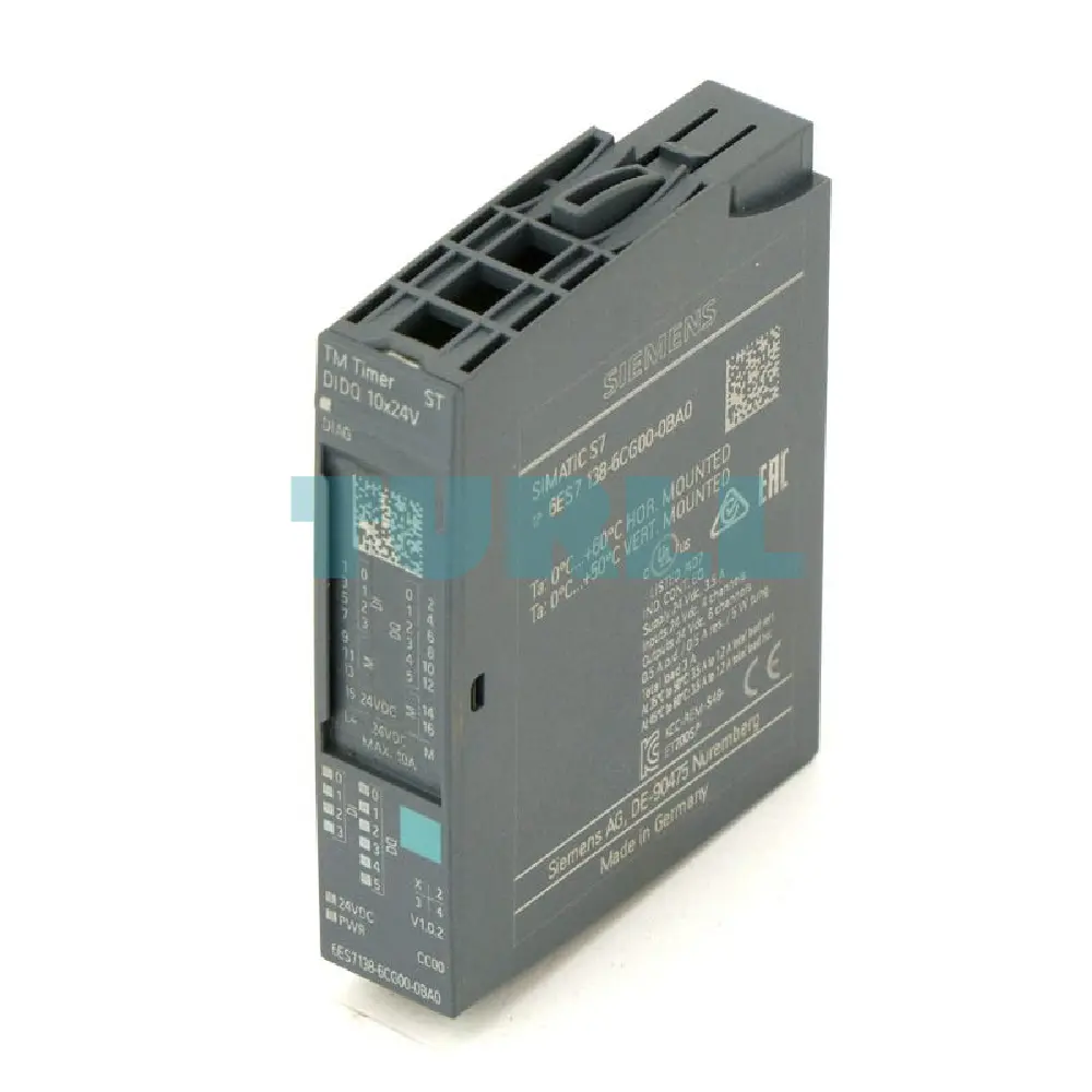 Siemens 6ES7138-6CG00-0BA0 SIMATIC ET 200SP TM Timer DIDQ 10x24V Module Original Brand New 4 Siemens 6ES7138-6CG00-0BA0 SIMATIC ET 200SP TM Timer DIDQ 10x24V Module