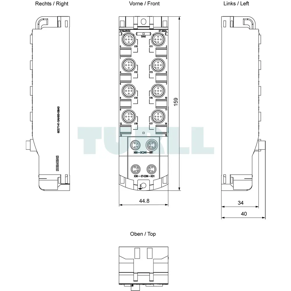 6ES7141-5AH00-0BA0 Siemens SIMATIC ET 200AL Digital I/O Modules Original Brand New 4 6ES7141-5AH00-0BA0 Siemens SIMATIC ET 200AL Digital I/O Modules