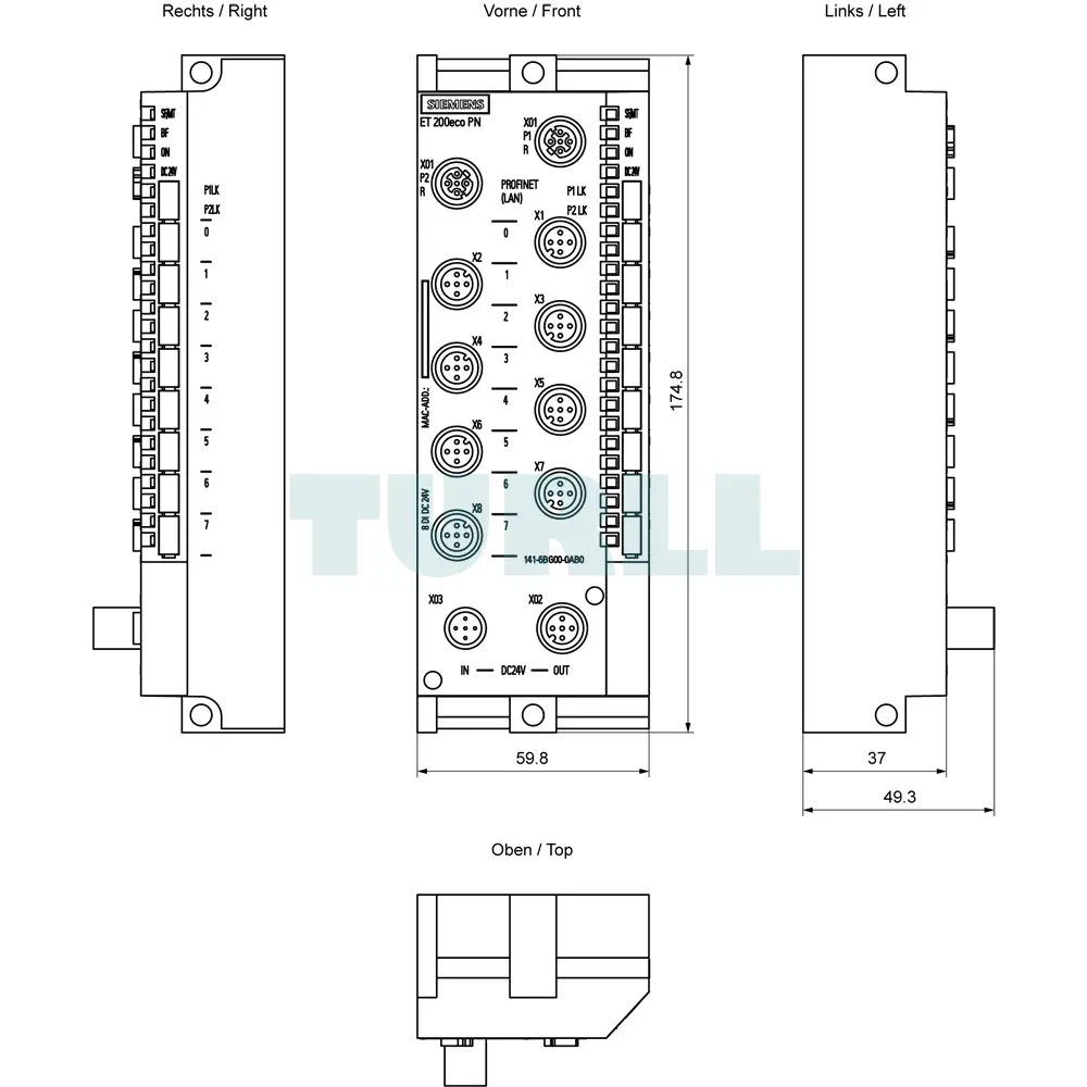 6ES7141-6BG00-0AB0 Siemens SIMATIC DP ET 200ECO PN Digital I/O Devices Original Brand New 6 6ES7141-6BG00-0AB0 Siemens SIMATIC DP ET 200ECO PN Digital I/O Devices