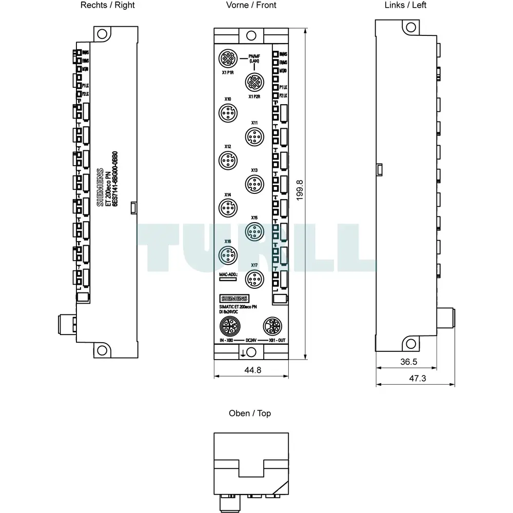 6ES7141-6BG00-0BB0 Siemens SIMATIC ET 200eco PN Digital I/O Devices Original Brand New 3 6ES7141-6BG00-0BB0 Siemens SIMATIC ET 200eco PN Digital I/O Devices Original Brand New - Image 3